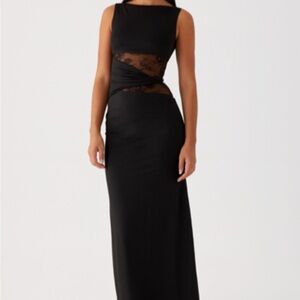 Peppermayo Black One Shoulder Dress